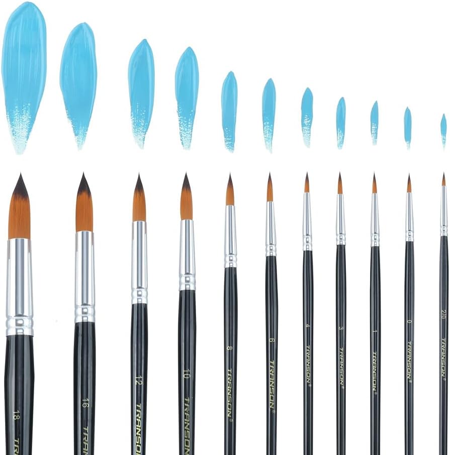 9pcs Round Paint Brush Set