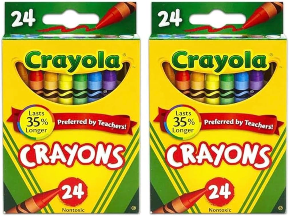 24 Non-Toxic Crayons Color