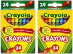 24 Non-Toxic Crayons Color