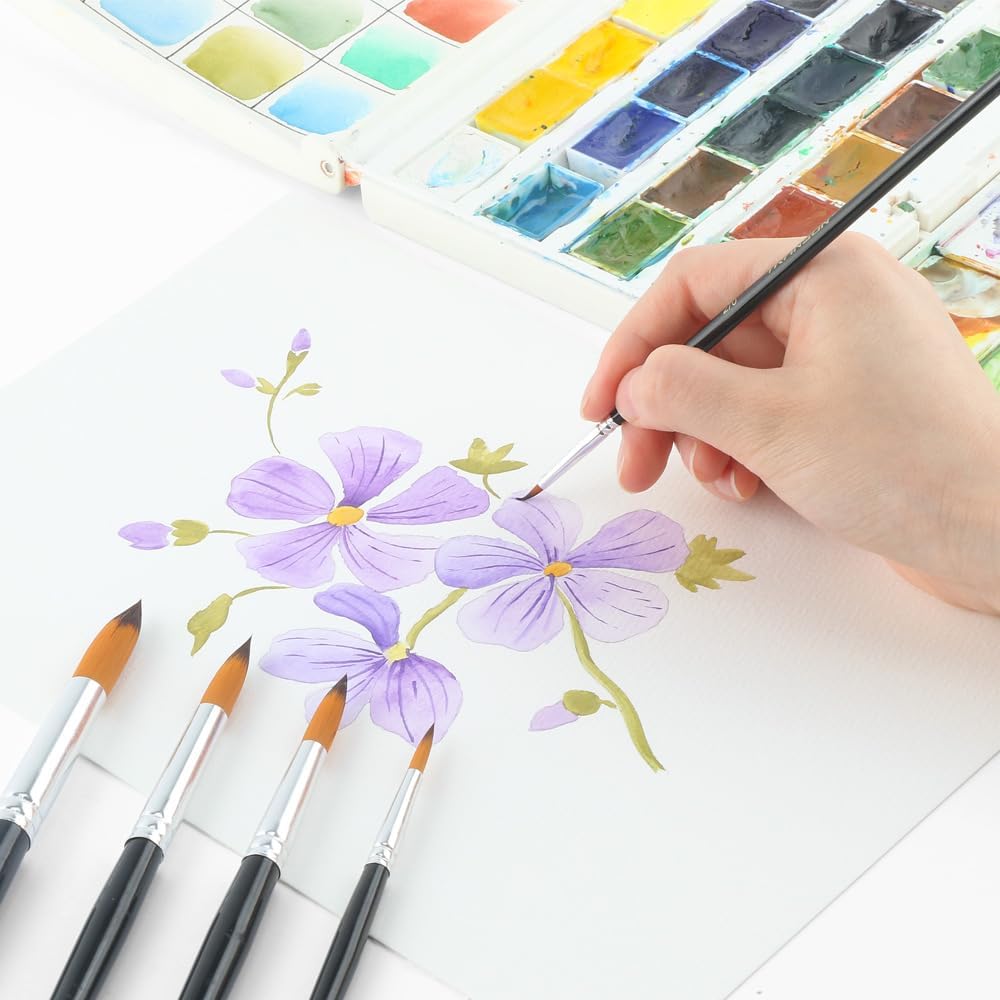 9pcs Round Paint Brush Set