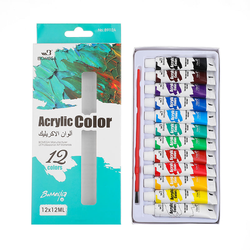 BOMEIJIA 12ML (12 Colors) Acrylic Paint Set