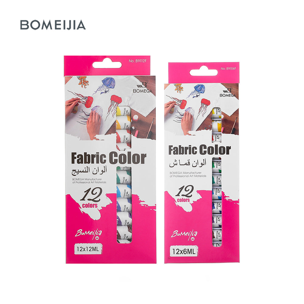 BOMEIJIA 12ML (12 Colors) Fabric Color Paint