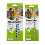 BOMEIJIA 12ML (12 Colors) Glass Color Paint