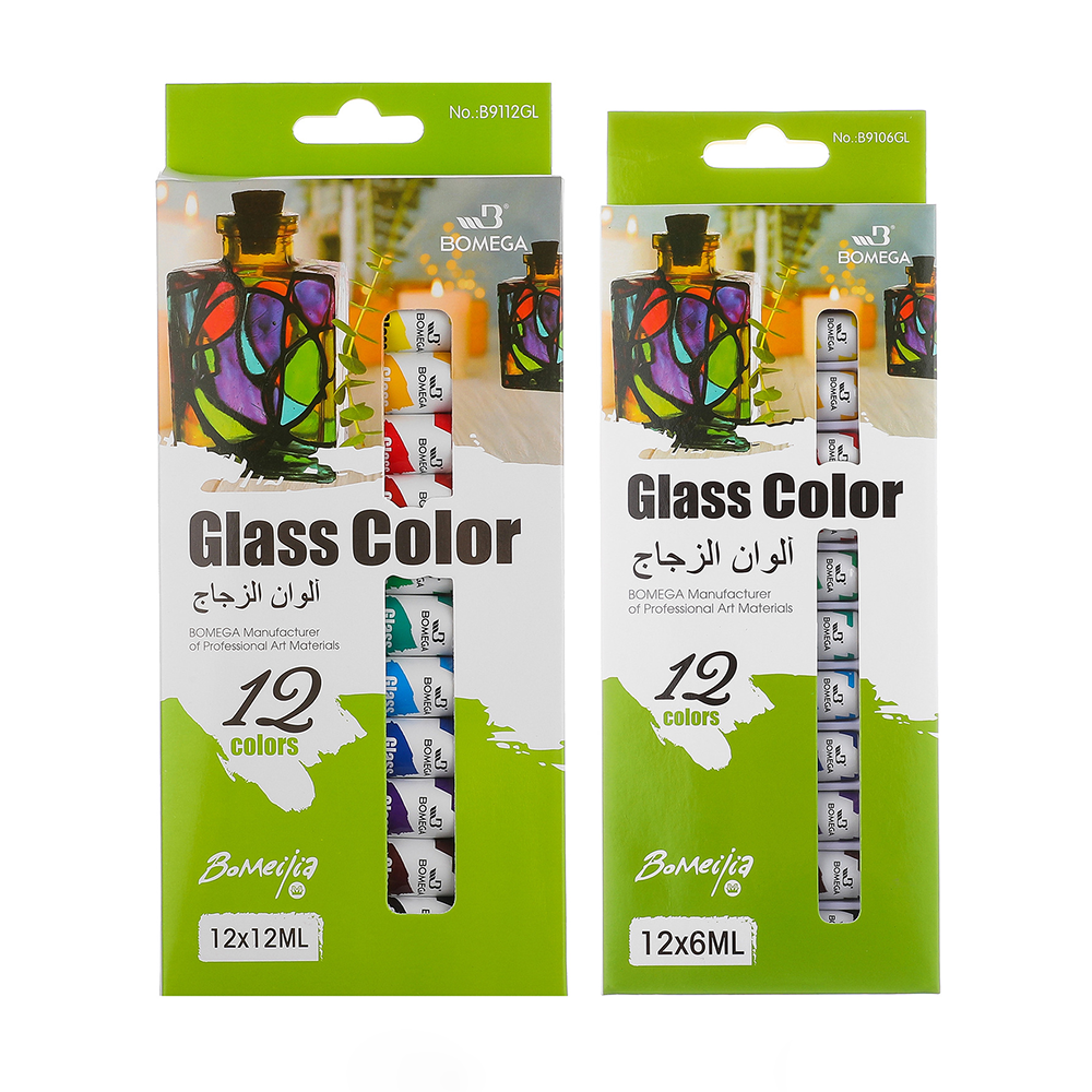 BOMEIJIA 12ML (12 Colors) Glass Color Paint