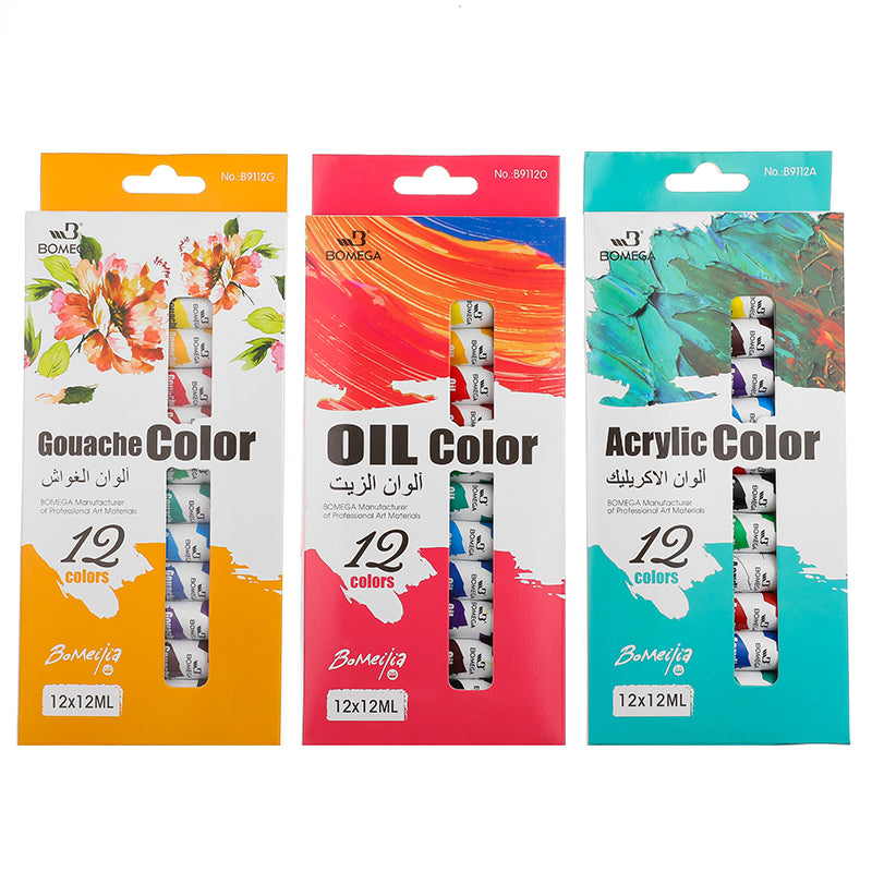 BOMEIJIA 12ML (12 Colors) Acrylic Paint Set