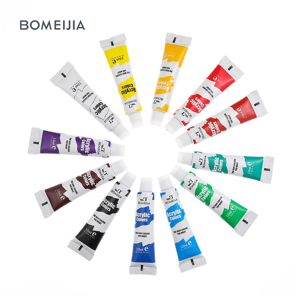 BOMEIJIA 12ML (12 Colors) Acrylic Paint Set